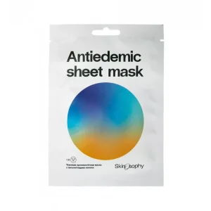 Противоотечная тканевая маска 3D (для лица и шеи) Antiedemic Sheet Mask Skinosophy