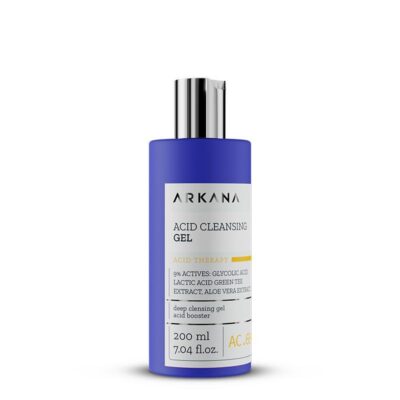 ARKANA Acid Cleansing Gel - Предпилинговый очищающий гель для лица с кислотами, 200 мл