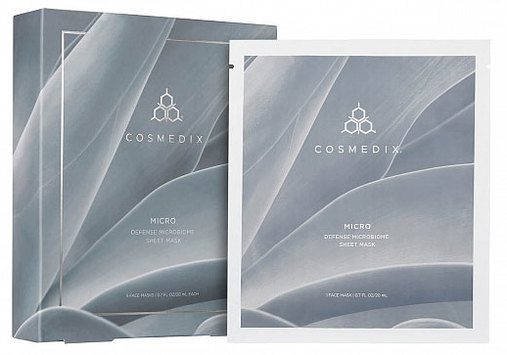 COSMEDIX Micro Defence Microbiome Тканевая восстанавливающая маска для лица с пребиотиками, 5шт.