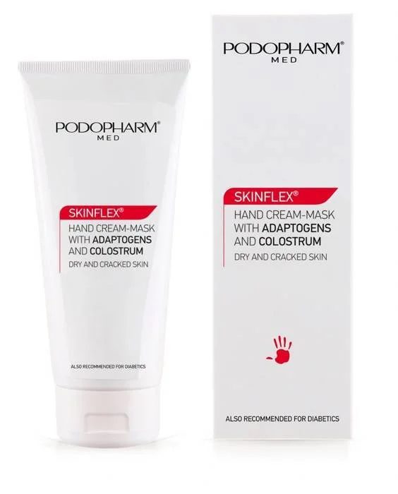 PODOPHARM SKINFLEX HAND CREAM-MASK WITH ADAPTOGENS & COLOSTRUM Крем-маска для рук с адаптогенами и молозивом, 75 мл