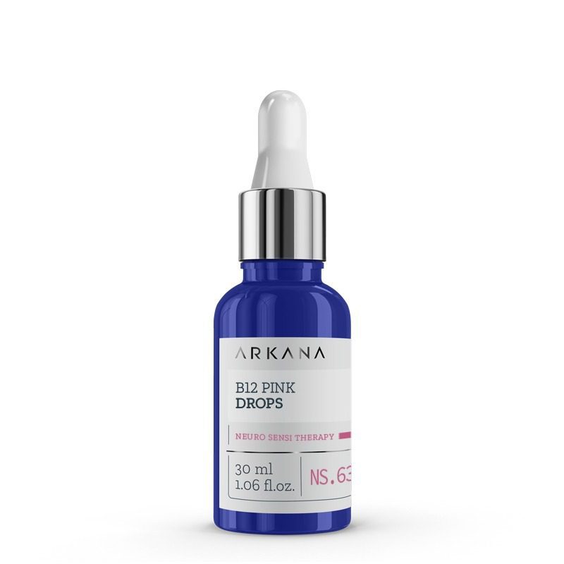 ARKANA B12 Pink Drops — Мультифункциональная сыворотка с витамином B12, 30 мл